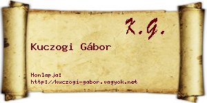 Kuczogi Gábor névjegykártya